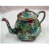 Image 1 : Lovely Granitware Green Teapot #1246852