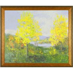 L.C. Mitchell, original oil landscape on panel #1248321