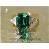 Image 1 : RHJ Simulated Emerald (YAG) & CZ Ring #1248344