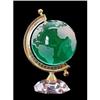 Image 1 : Czech Bohemian GREEN VASELINE World Globe #1248414