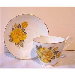 Consort China Cup & Saucer YELLOW ROSE #1248553