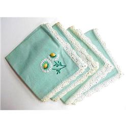 40's Lace & Embroidery NAPKINS #4 #1248561