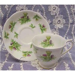 Royal Albert Cup & Saucer  Highland Thistle  #1248562