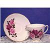 Image 1 : Cup & saucer Burgundy Roses #1248690