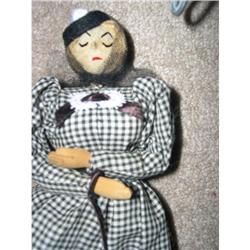 An Ozark Doll Nut head and wood Aunt Poodie #1248823