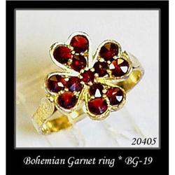 VINTAGE BOHEMIAN GARNET RING BG-019 #1249049