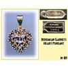 Image 1 : GENUINE BOHEMIAN GARNET HEART PENDANT #189 #1249056