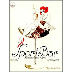 CZECH ART DECO POSTER "SPORT BAR" #1249091