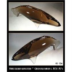 CZECH ART GLASS HAND SHAPED FISH NOVY BOR #134 #1249115