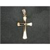 Image 1 : 14k Yellow GOLD CROSS w  DIAMOND Pendant #1249238