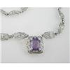 Image 1 : ANTIQUE FILIGREE NECKLACE AMETHYST  10 CTS! #1249240