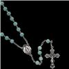 Image 1 : STERLING  ROSARY BEADS w GREEN JADE #1249247