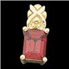 Image 1 : 14K Gold Pendant  GARNET 1.50 CTS! #1249256