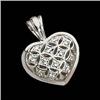 Image 1 : 14k  HEART Pendant w DIAMONDS #1249257