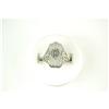 Image 1 : ANTIQUE FILIGREE Ring Camphor Glass DIAMOND #1249260