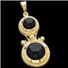 Image 1 : 14K GOLD PENDANT  BLACK ONYX   Beautiful! #1249273