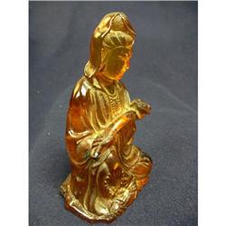 Amber Kwan Yin Holding Ruyi #1252622