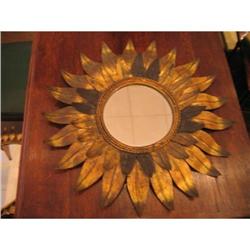 1920s Spanish Iron Sunburst Mirror #1252984