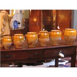 Set of Six 19th Century French Confit Pots #1252989