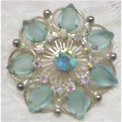   1950-60's RHINESTONE BROOCH-OPAQUE & #1253015