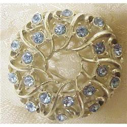   1950-60's RHINESTONE BROOCH-SILVERTONE #1253016