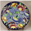 Image 1 : MALING  MAJOLICA PLATE OF ROSES AND BUTTERFLIES#1253213