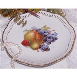 6 Schumann Cake Plates in Fruit Motif Germany #1253268