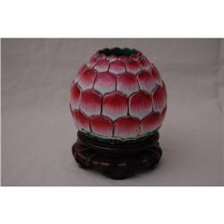 Chinese  Hand  Painted  Porcelain  Lotus  Brush#1253300