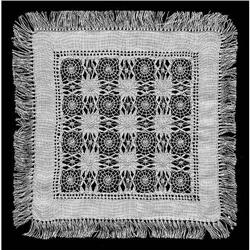 EXQUISITE VICTORIAN DRAWNWORK DOILY #1253438