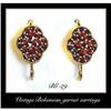 Image 1 : VINTAGE BOHEMIAN GARNET EARRINGS BG-029 #1253452