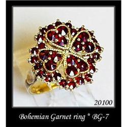 VINTAGE BOHEMIAN GARNET RING BG-007 #1253456