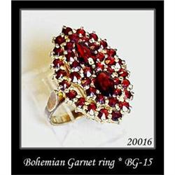 VINTAGE BOHEMIAN GARNET RING BG-015 #1253460