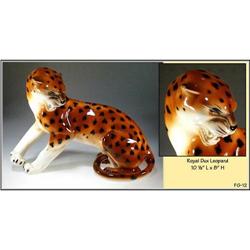 ROYAL DUX ART DECO LEOPARD FIGURINE #1253473