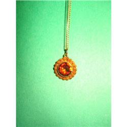 ZIRCON PENDANT ON GOLD CHAIN #1253570