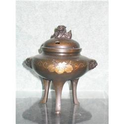 JAPANESE BRONZE INCENSE BURNER #1253573