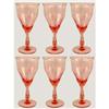 Image 1 : Pink Elegant Depression Glass Goblet Set (6) #1253703