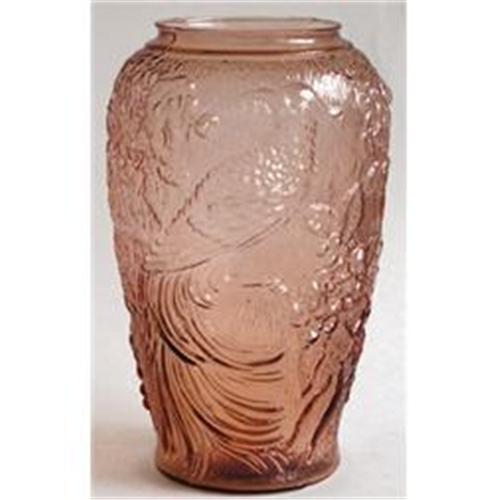 Pink Pressed Glass Bird of Paradise Vase 1253740