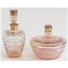 Image 1 : Retro Pink & Gold Glass Vanity Set #1253748