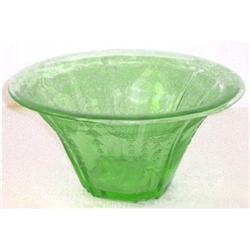 Princess Green Depression Glass Hat Bowl  #1253764