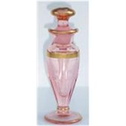 Cambridge Pink Art Deco Glass Perfume Bottle #1253779