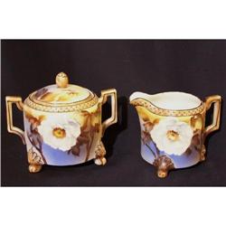 Nippon Floral Creamer and Sugar - Beautiful! #1266706
