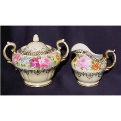 Nippon Sugar and Creamer - Lots of Roses and #1266728