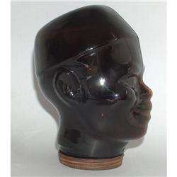 Black Americana Figural Glass Candy Container #1266751