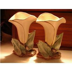 Pair McCoy Vases Lilly Design #1266776