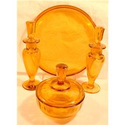 Perfume & Vanity Set - Vintage Glass #1266780