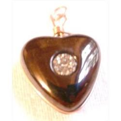 Antique Onyx & Marcasite Heart Drop  #1266799