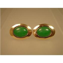Cufflinks  14ct.  Chrysoprase #1266834