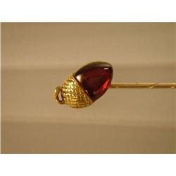 Stickpin  15ct.  Acorn  with  Almadine  Garnet #1266837