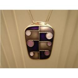 Pendant  Sterling  Enamel  50s #1266843