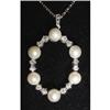 Image 1 : Platinum, Pearl and Diamond Necklace #1266860